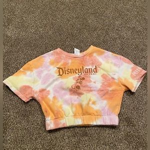 Women’s Size Small Embroidered Minnie Mouse Disneyland Parks Crop Top